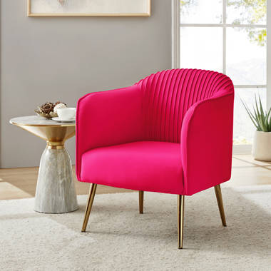 Pink velvet on sale barrel chair